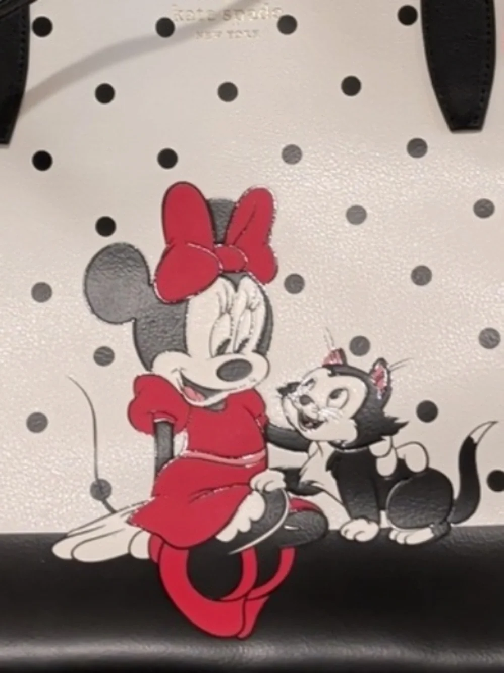 Kate Spade X Disney Minnie Mouse  & Figaro Tote With Pouch. NWT Reversible